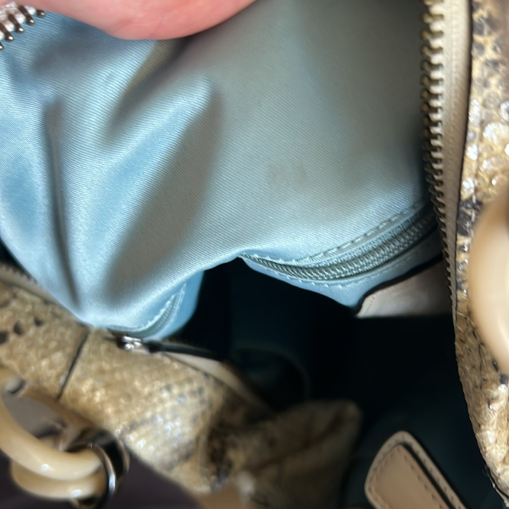 Coach Kristin Python Snakeskin embossed Tote Satc… - image 8